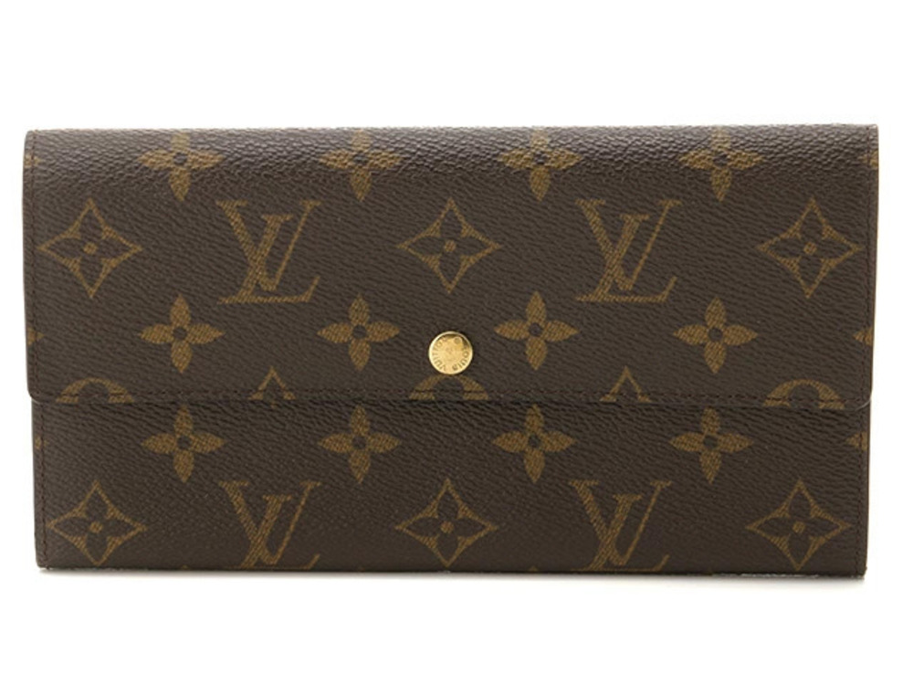 LOUIS VUITTON Pochette Portemonnaie Credit Monogram Bi fold Long Wallet Zip